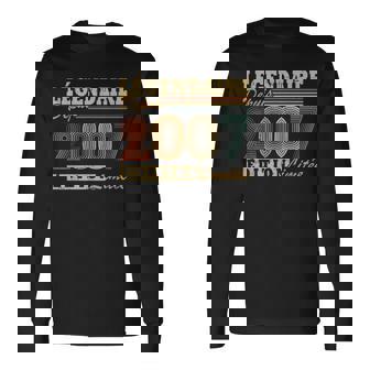 Légendaire Depuis 2007Intage Cadeau D'anniversaire 18 Ans T-shirt à manches longues - Cadeauxyz