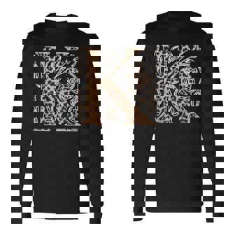 Léopard Monogramme Lettre K Initiale Nom T-shirt à manches longues - Cadeauxyz