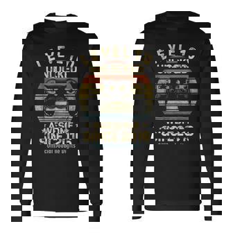 Level 10 Unlocked Official Double Digit 10Th Birthday Gaming Long Sleeve T-Shirt - Monsterry