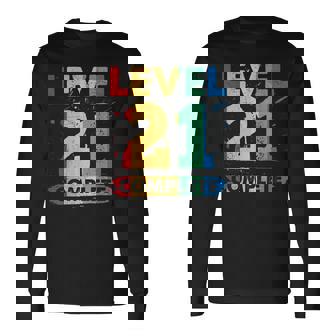 Level 21 Complete 21 Aniversario De Boda 21 Años Camiseta de manga larga - Regaloses