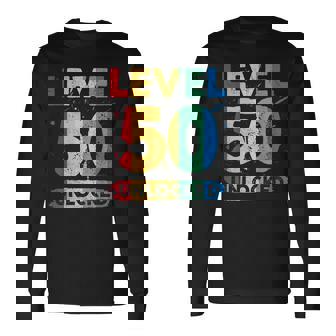 Level 50 Unlocked 50 Aniversario De Boda 50 Años Camiseta de manga larga - Regaloses