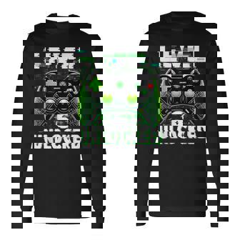 Level 6 Unlocked Video Gamer Geek 6Th Birthday Long Sleeve T-Shirt | Mazezy