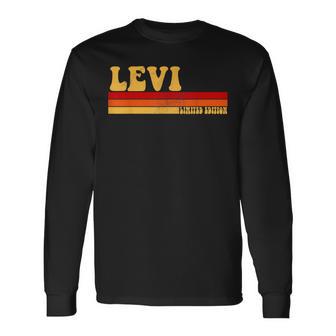 Levi Name Personalized Idea Retro Vintage Levi Long Sleeve T-Shirt - Thegiftio UK