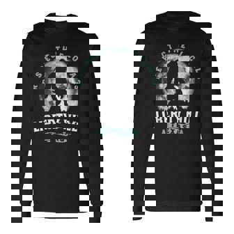 Liberty Hill Texas Bigfoot Night Walk Retro Moon Long Sleeve T-Shirt | Mazezy