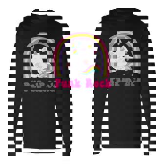 Licornearcastique Arc-En-Ciel Drôle Musique Punk T-shirt à manches longues - Cadeauxyz