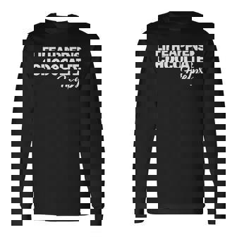 Life Happens チョコレートヘルプ 長袖Tシャツ - Kawaiitshirt