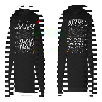 Most Likely To Play Baseball With Santa Matching Christmas Long Sleeve T-Shirt - Monsterry