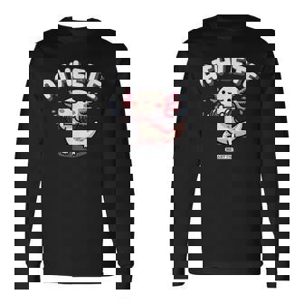 Lindo Axolotl Fitness Entrenamiento Atleta Divertido Entrenamiento Gimnasio Camiseta de manga larga - Regaloses