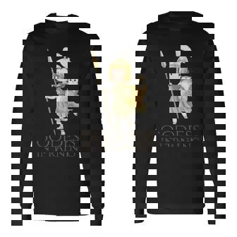 Lindo Griego Antiguo Diosa En Entrenamiento Mitología Atenea Camiseta de manga larga - Regaloses