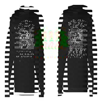 Line Dance And Be Merry Christmas Elf Dancing Holiday Season Long Sleeve T-Shirt | Mazezy