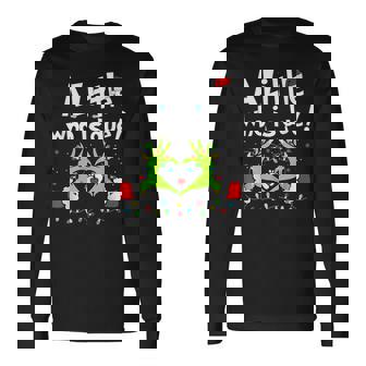 A Little Who Is Due Christmas Pregnancy Announcement Long Sleeve T-Shirt | Mazezy