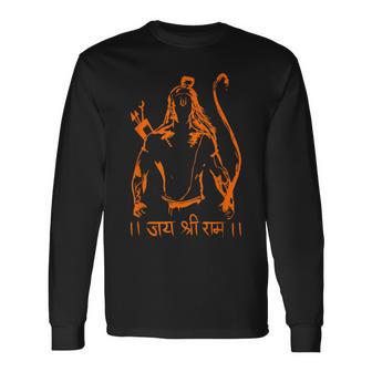 Lord Rama Diwali God For Indian Hindus Jai Shree Ram Long Sleeve T-Shirt - Thegiftio UK