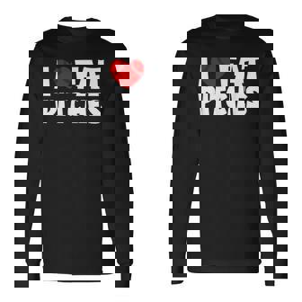 I Love Fat Pitches Heart Baseball I Heart Fat Pitches Long Sleeve T-Shirt - Monsterry