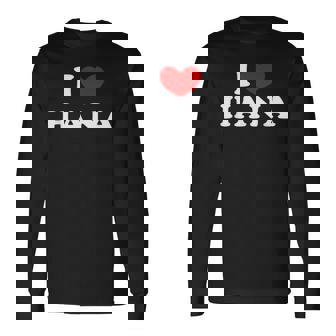 I Love Hana 私は愛する Hana 長袖Tシャツ - Kawaiitshirt