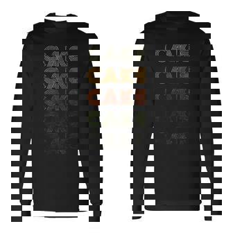 Love Heart Cake Grunge Vintage Style Black Cake Long Sleeve T-Shirt - Thegiftio