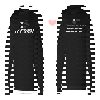 I Love Jefferson 私は愛する Jefferson 長袖Tシャツ - Kawaiitshirt