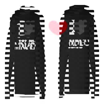 I Love Minato ミナトが大好きです 長袖Tシャツ - Kawaiitshirt