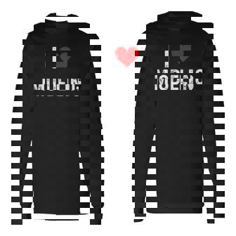 I Love Modeling Heart Analytics Forecasting Models Data Long Sleeve T-Shirt | Mazezy