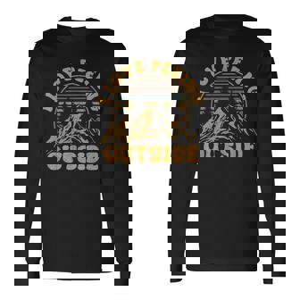 I Love Peeing Outside Camping Hiking Long Sleeve T-Shirt - Thegiftio