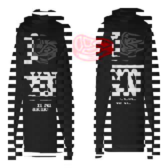 I Love Yakiniku Bbq 日本バーベキュー グルメ ユーモア ガールズ 大 長袖Tシャツ - Kawaiitshirt