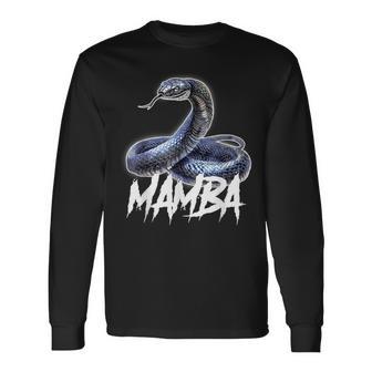 Mamba Snake Black Serpent Long Sleeve T-Shirt - Thegiftio UK