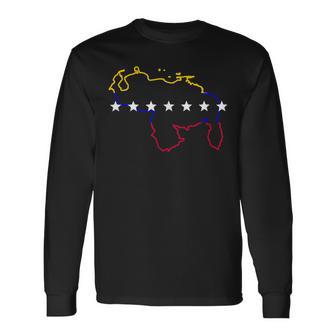 Mapa Deenezuela Bandera Con 7 Estrellas Camiseta de manga larga - Regaloses