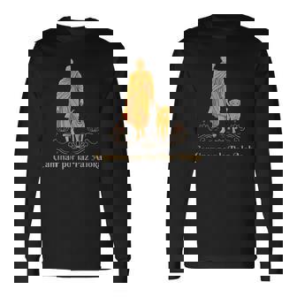 Marche Pour Les Moines De La Paix Avec Aloka Dog Moines Minimalist Zen T-shirt à manches longues - Cadeauxyz