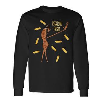 Marcus The Worm Rigatoni Pasta Long Sleeve T-Shirt - Thegiftio UK