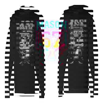 Mason 67 Ice Cream Drip Baseball Ice Cream Drip Long Sleeve T-Shirt | Mazezy