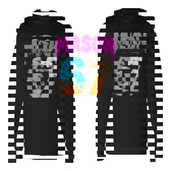 Mason 67 Ice Cream Drip Meme Six Seven Dripping Sport Long Sleeve T-Shirt | Mazezy