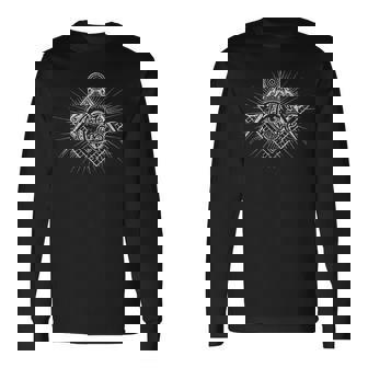 Masonic スクエア&コンパス フリーメイソン Alleeing Eye 長袖Tシャツ - Kawaiitshirt
