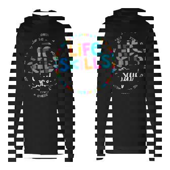 Matching Life Skills Squad Teacher Special Ed SPED Team Crew Long Sleeve T-Shirt | Mazezy