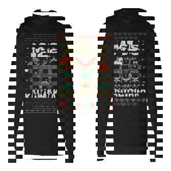 Mele Kalikimaka Hawaii Santa Hawaiian Merry Christmas Tree Long Sleeve T-Shirt - Thegiftio