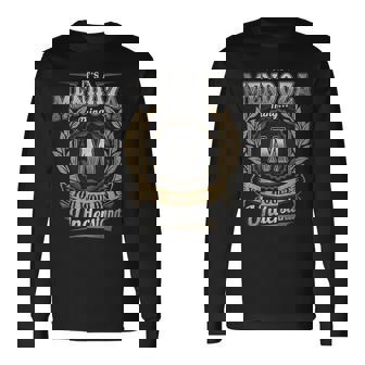 Mendoza Last Name It's A Mendoza Thing On Back Long Sleeve T-Shirt | Seseable UK