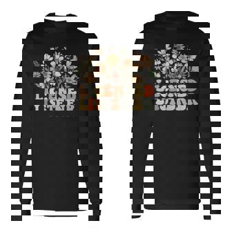 Mental Health School Counselor Therapy Licensed Listener Long Sleeve T-Shirt - Monsterry