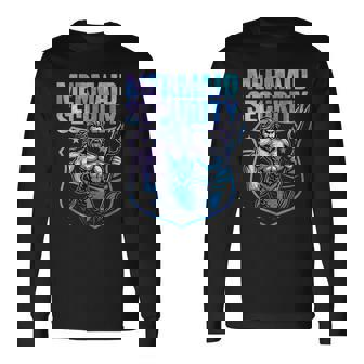 Mermaid Security Dad Mermaid Beach Guard Long Sleeve T-Shirt | Seseable FR