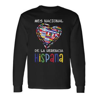Mes Nacional De La Herencia Hispana Hispanic Heritage Month Long Sleeve T-Shirt - Thegiftio UK