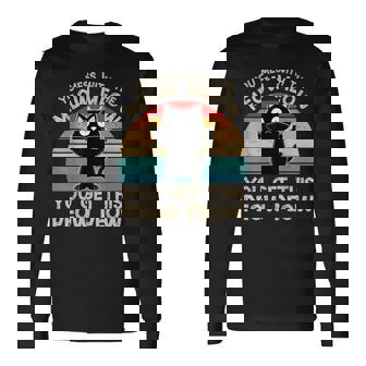 You Mess With The Meow Meow You Get This Peow Peow Cat Meme Long Sleeve T-Shirt | Seseable FR