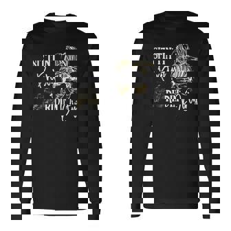 Messy Bun Sittin Pretty & Ridin-Dirty Country Southern Tank Top Long Sleeve T-Shirt | Mazezy