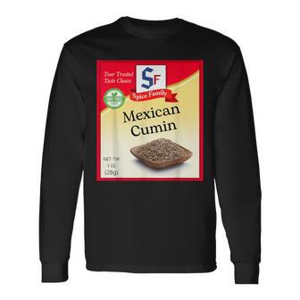 Mexican Cumin Condiment Costume Holiday Spice Costumes Long Sleeve T-Shirt - Thegiftio UK