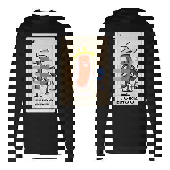 Mexicana Sausage Lover Bbq El Chorizo Mexican Bingo Card Long Sleeve T-Shirt - Thegiftio