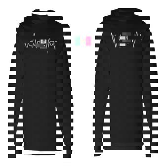 México Heartbeat Bandera Mexicana Orgullo Mexicano Camiseta de manga larga - Regaloses