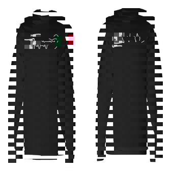 Mexique Homme Battement Cœur Humour Mexicain Idée Cadeau T-shirt à manches longues - Cadeauxyz