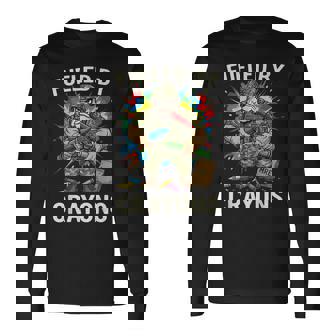 Military Corps Bulldog Crayon Eater Soldier Veterans Day Long Sleeve T-Shirt | Mazezy