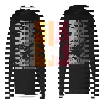 Military Fighter Jet Retro Six Year Old Boys 6Th Birthday Long Sleeve T-Shirt - Monsterry