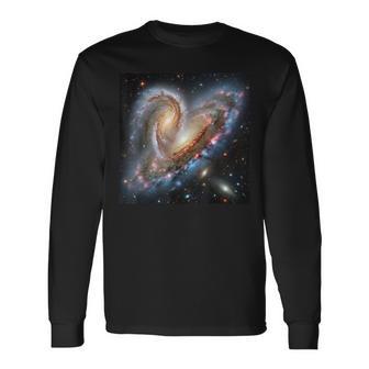 Milky Way And Andromeda Galactic Star Crash Long Sleeve T-Shirt - Thegiftio UK