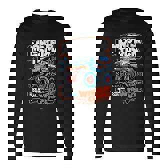 Monster Truck Dad Wheelie Cool Like Normal Dad Long Sleeve T-Shirt | Mazezy