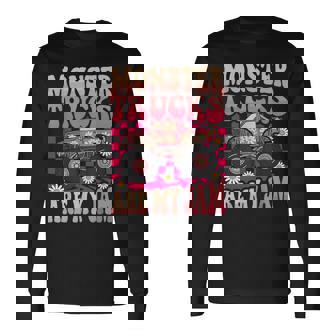 Monster Trucks Are My Jam Colorful Monster Truck Long Sleeve T-Shirt - Monsterry