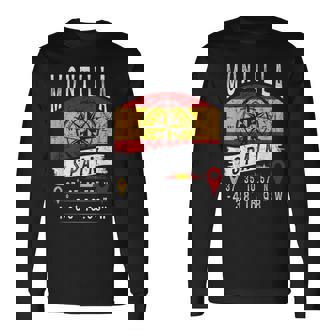 Montilla España Bandera Gps Coordenadas De Montilla Camiseta de manga larga - Regaloses