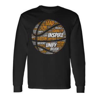 Motivational Quote Basketball Inspiring Words Long Sleeve T-Shirt | Mazezy